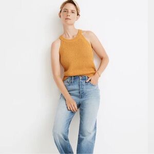 Madewell Mustard Yellow Knit Tank Top